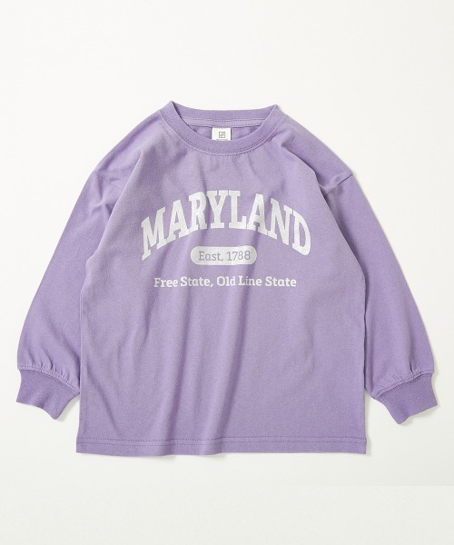 devirock（デビロック）の「綿100％ デビラボ ガールズ BIGシルエットプリント袖リブ 長袖Tシャツ（Tシャツ/カットソー・キッズ・ブラック系2/グレー系1/グレー系2/ブラック系1/ブルー系1/グリーン系1/ベージュ系2/ベージュ系1/ベージュ系3/ピンク系1/パープル系2/パープル系1/ピンク系2・90cm/110cm/100cm/120cm/130cm/140cm/150cm/160cm）」の18枚目の写真