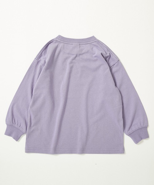 devirock（デビロック）の「綿100％ デビラボ ガールズ BIGシルエットプリント袖リブ 長袖Tシャツ（Tシャツ/カットソー・キッズ・ブラック系2/グレー系1/グレー系2/ブラック系1/ブルー系1/グリーン系1/ベージュ系2/ベージュ系1/ベージュ系3/ピンク系1/パープル系2/パープル系1/ピンク系2・90cm/110cm/100cm/120cm/130cm/140cm/150cm/160cm）」の19枚目の写真