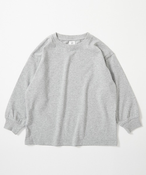 devirock（デビロック）の「綿100％ デビラボ ガールズ BIGシルエットプリント袖リブ 長袖Tシャツ（Tシャツ/カットソー・キッズ・ブラック系2/グレー系1/グレー系2/ブラック系1/ブルー系1/グリーン系1/ベージュ系2/ベージュ系1/ベージュ系3/ピンク系1/パープル系2/パープル系1/ピンク系2・90cm/110cm/100cm/120cm/130cm/140cm/150cm/160cm）」の20枚目の写真