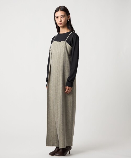 EMMEL REFINES（エメルリファインズ）の「＜EMMEL REFINES＞EM ラップライク キャミサロペット（サロペット/オーバーオール・レディース・ブラック/ベージュ・M/S）」の17枚目の写真