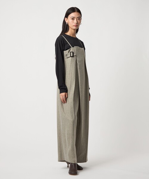 EMMEL REFINES（エメルリファインズ）の「＜EMMEL REFINES＞EM ラップライク キャミサロペット（サロペット/オーバーオール・レディース・ブラック/ベージュ・M/S）」の21枚目の写真