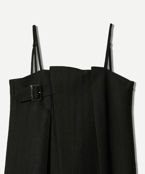 EMMEL REFINES（エメルリファインズ）の「＜EMMEL REFINES＞EM ラップライク キャミサロペット（サロペット/オーバーオール・レディース・ブラック/ベージュ・M/S）」の6枚目の写真