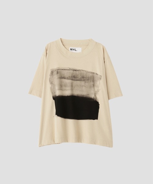 MHL.（エムエイチエル）の「LIGHT ORGANIC COTTON JERSEY TOP（Tシャツ/カットソー・レディース・ベージュ・2）」の4枚目の写真