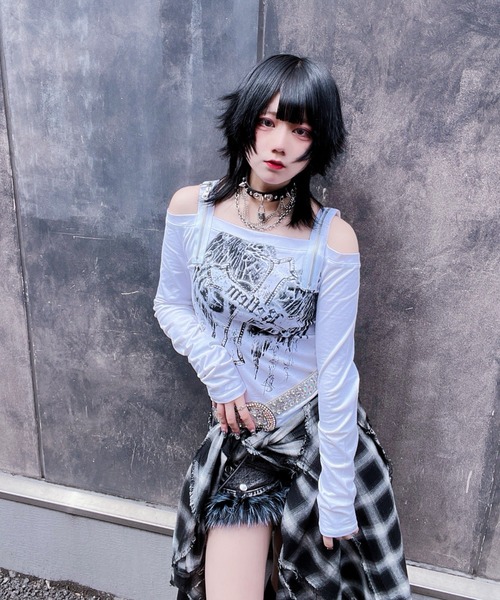 REFLEM/レフレム』継ぎ接ぎフードチェックシャツ（シャツ/ブラウス