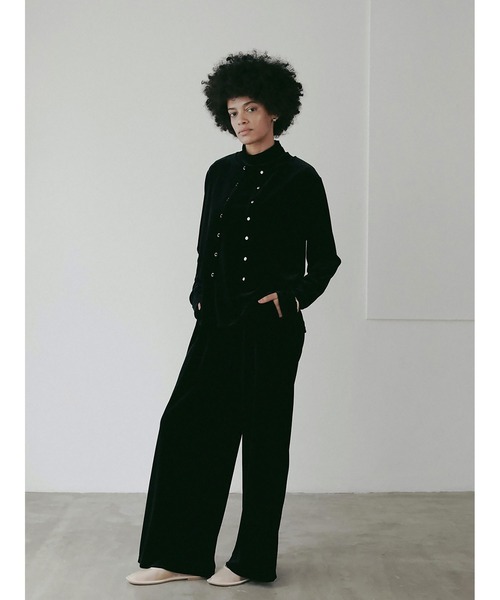 Libelice ブラックベルベット(ベロア)パンツXL ベロアリラックスパンツ（その他パンツ）｜HER.（ハー）のファッション