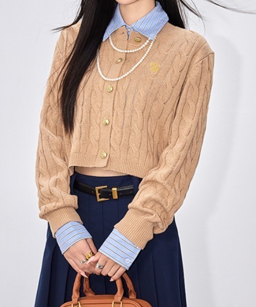 Silly（シリー）の「刺繍入りカーディガントップス（カーディガン/ボレロ・レディース・ベージュ/グレー・FREE）」の6枚目の写真