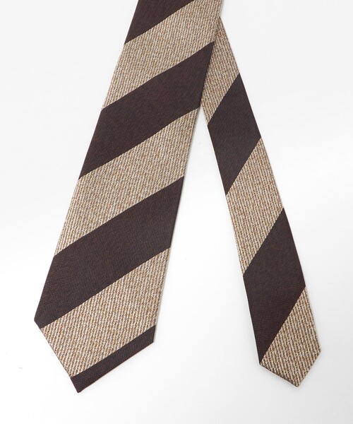 green label relaxing（グリーンレーベルリラクシング）の「GLR ジャパン ヴィンテージ 8.0cm ストライプ1 ネクタイ（ネクタイ・メンズ・ベージュ/ネイビー/ダークブラウン/ロイヤルブルー/ダークグレー・FREE）」の12枚目の写真