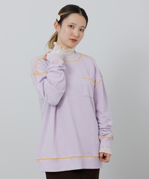 JAM & LINK（ジャムアンドリンク）の「【親子リンクコーデ】 配色ステッチ 裏毛トレーナー（スウェット）」