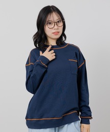 JAM & LINK（ジャムアンドリンク）の「【親子リンクコーデ】 配色ステッチ 裏毛トレーナー（スウェット）」