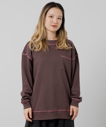 JAM & LINK（ジャムアンドリンク）の「【親子リンクコーデ】 配色ステッチ 裏毛トレーナー（スウェット）」