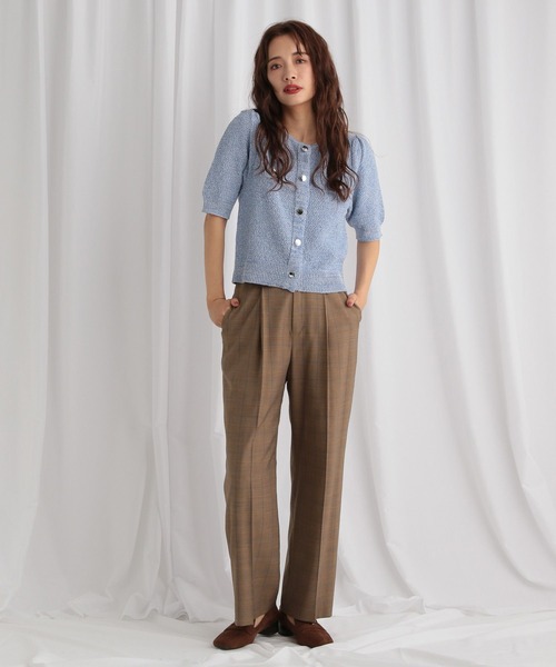 mysty woman（ミスティウーマン）の「タックストレートパンツ 582106（スラックス・レディース・モカ/ネイビー/ベージュ系その他・MEDIUM/SMALL）」の7枚目の写真