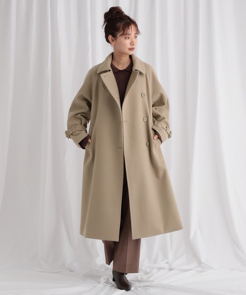 mysty woman（ミスティウーマン）の「タックストレートパンツ 582106（スラックス・レディース・モカ/ネイビー/ベージュ系その他・MEDIUM/SMALL）」の6枚目の写真