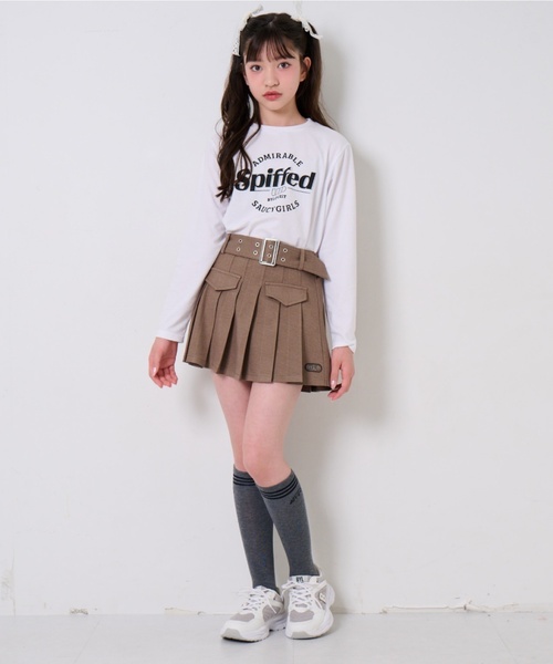 ROSSO ウエストリボンタックスカート セール】2way ribbon belt skirt/ウエストリボンタックスカート