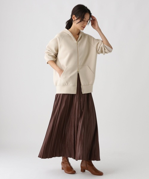 Elura(エルーラ)の「チンツプリーツスカート/583719(スカート・レディース・ライトベージュ/ブラウン・LARGE/MEDIUM)」の7枚目の写真