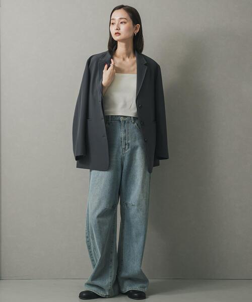 SENSE OF PLACE by URBAN RESEARCH（センスオブプレイスバイアーバンリサーチ）の「クロップドカップツキキャミソール（キャミソール・レディース・パープル/ホワイト/ブラック・ONE）」の8枚目の写真