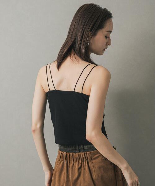 SENSE OF PLACE by URBAN RESEARCH（センスオブプレイスバイアーバンリサーチ）の「クロップドカップツキキャミソール（キャミソール・レディース・パープル/ホワイト/ブラック・ONE）」の16枚目の写真
