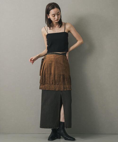 SENSE OF PLACE by URBAN RESEARCH（センスオブプレイスバイアーバンリサーチ）の「クロップドカップツキキャミソール（キャミソール・レディース・パープル/ホワイト/ブラック・ONE）」の21枚目の写真