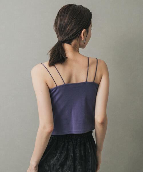 SENSE OF PLACE by URBAN RESEARCH（センスオブプレイスバイアーバンリサーチ）の「クロップドカップツキキャミソール（キャミソール・レディース・パープル/ホワイト/ブラック・ONE）」の7枚目の写真