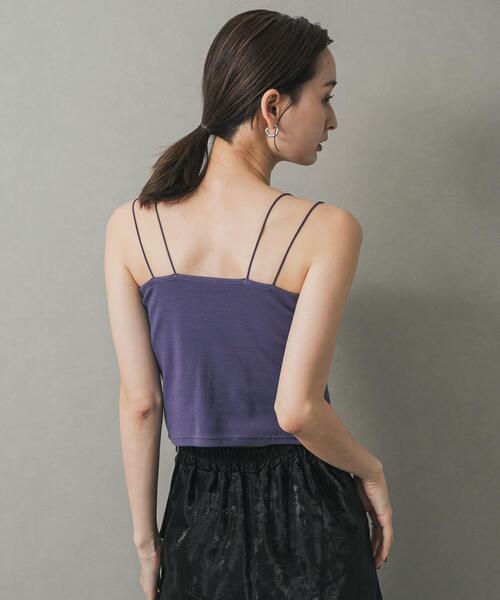 SENSE OF PLACE by URBAN RESEARCH（センスオブプレイスバイアーバンリサーチ）の「クロップドカップツキキャミソール（キャミソール・レディース・パープル/ホワイト/ブラック・ONE）」の12枚目の写真