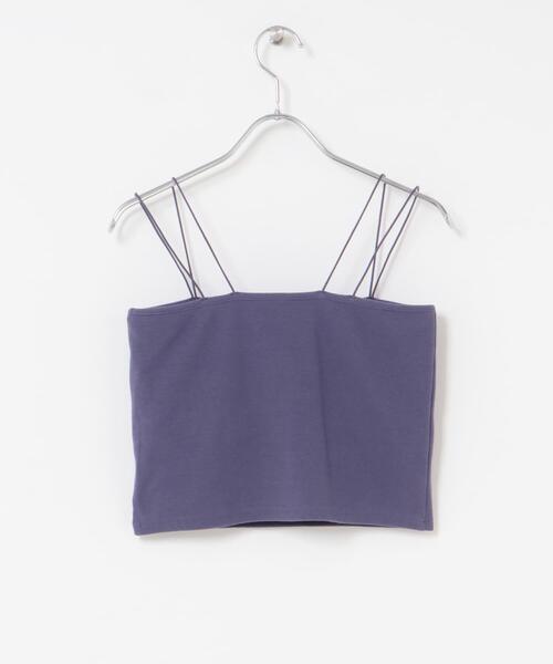 SENSE OF PLACE by URBAN RESEARCH（センスオブプレイスバイアーバンリサーチ）の「クロップドカップツキキャミソール（キャミソール・レディース・パープル/ホワイト/ブラック・ONE）」の14枚目の写真