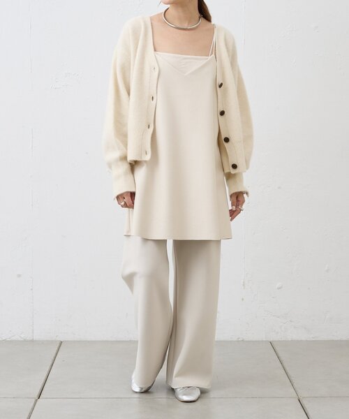 SHENERY 【美品】 【レイヤードに◎】 レザーチュニックキャミ　ブラック レイヤードにも◎》レザーチュニックキャミ（シャツ/ブラウス