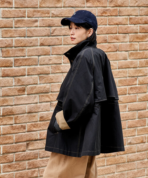 FREAK'S STORE(フリークスストア)の「【セットアイテム】マルチウェイ ボアベスト付き 配色 テントラインコート(トレンチコート・レディース・ベージュ/ブラウン/ブラック・フリ-)」の20枚目の写真