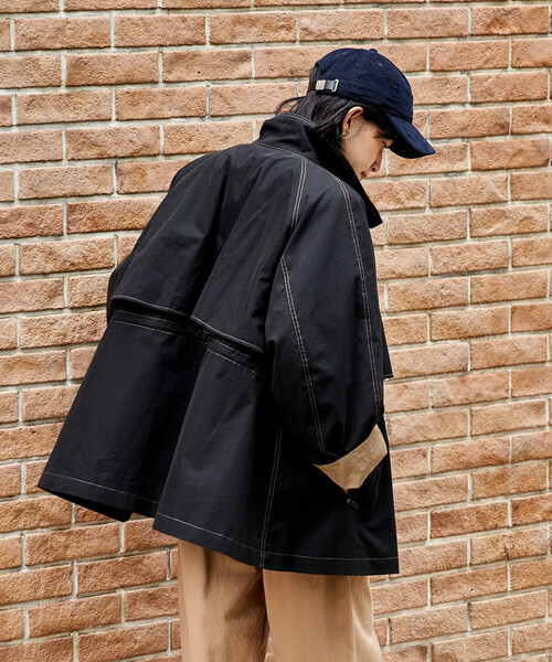 FREAK'S STORE(フリークスストア)の「【セットアイテム】マルチウェイ ボアベスト付き 配色 テントラインコート(トレンチコート・レディース・ベージュ/ブラウン/ブラック・フリ-)」の22枚目の写真