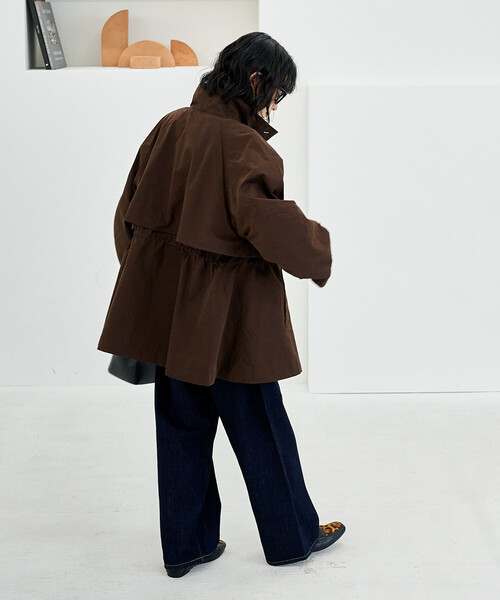 FREAK'S STORE（フリークスストア）の「【セットアイテム】マルチウェイ ボアベスト付き 配色 テントラインコート（トレンチコート・レディース・ブラック/ベージュ/ブラウン・ﾌﾘ-）」の20枚目の写真