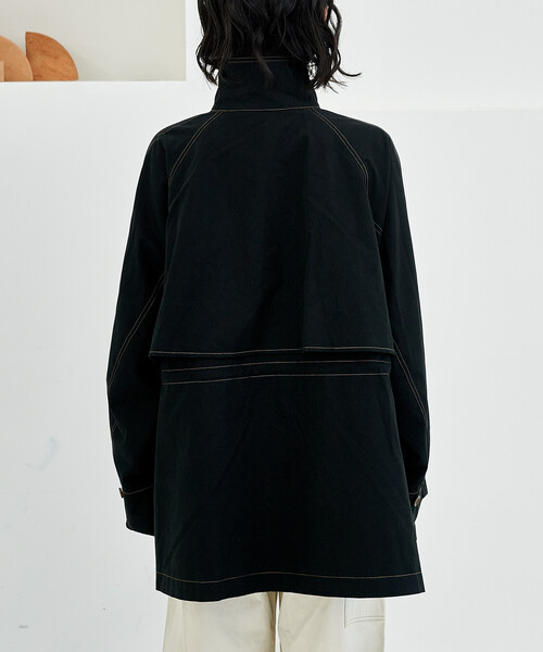 FREAK'S STORE(フリークスストア)の「【セットアイテム】マルチウェイ ボアベスト付き 配色 テントラインコート(トレンチコート・レディース・ベージュ/ブラウン/ブラック・フリ-)」の8枚目の写真