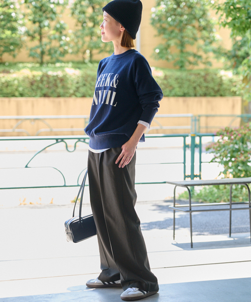 JOURNAL STANDARD relume（ジャーナルスタンダード　レリューム）の「ウーステッドサージパンツ（スラックス・レディース・チャコールグレー/ネイビー/ベージュ・36/38）」の10枚目の写真