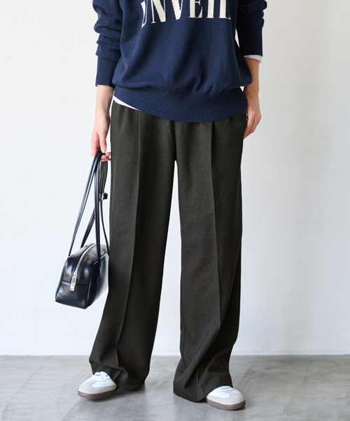 JOURNAL STANDARD relume（ジャーナルスタンダード　レリューム）の「ウーステッドサージパンツ（スラックス・レディース・チャコールグレー/ネイビー/ベージュ・36/38）」の11枚目の写真