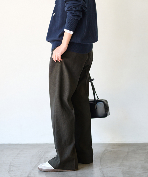 JOURNAL STANDARD relume（ジャーナルスタンダード　レリューム）の「ウーステッドサージパンツ（スラックス・レディース・チャコールグレー/ネイビー/ベージュ・36/38）」の12枚目の写真
