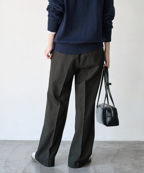 JOURNAL STANDARD relume（ジャーナルスタンダード　レリューム）の「ウーステッドサージパンツ（スラックス・レディース・チャコールグレー/ネイビー/ベージュ・36/38）」の13枚目の写真
