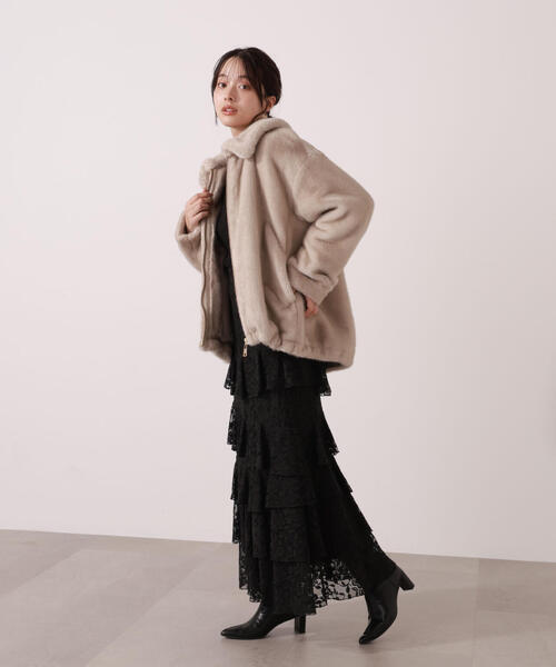 PROPORTION BODY DRESSING(プロポーションボディドレッシング)の「フェイクファーブルゾン / 1215255003(ブルゾン・レディース・ブラウン/グレー・MEDIUM/SMALL)」の14枚目の写真