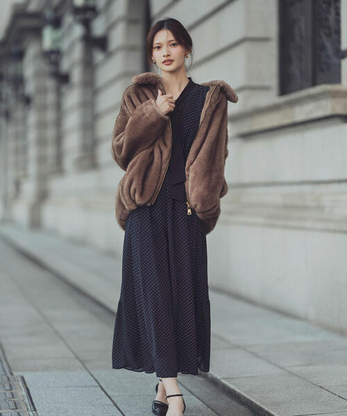 PROPORTION BODY DRESSING(プロポーションボディドレッシング)の「フェイクファーブルゾン / 1215255003(ブルゾン・レディース・ブラウン/グレー・MEDIUM/SMALL)」の16枚目の写真