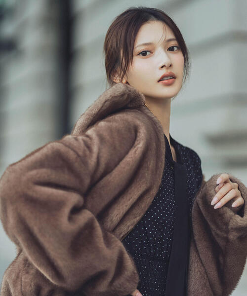 PROPORTION BODY DRESSING(プロポーションボディドレッシング)の「フェイクファーブルゾン / 1215255003(ブルゾン・レディース・ブラウン/グレー・MEDIUM/SMALL)」の17枚目の写真