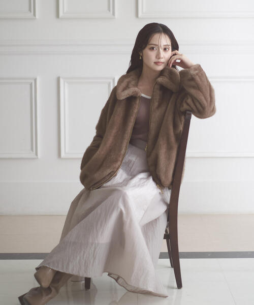 PROPORTION BODY DRESSING(プロポーションボディドレッシング)の「フェイクファーブルゾン / 1215255003(ブルゾン・レディース・ブラウン/グレー・MEDIUM/SMALL)」の19枚目の写真