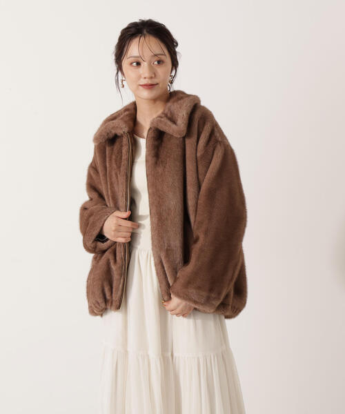 PROPORTION BODY DRESSING(プロポーションボディドレッシング)の「フェイクファーブルゾン / 1215255003(ブルゾン・レディース・ブラウン/グレー・MEDIUM/SMALL)」の21枚目の写真