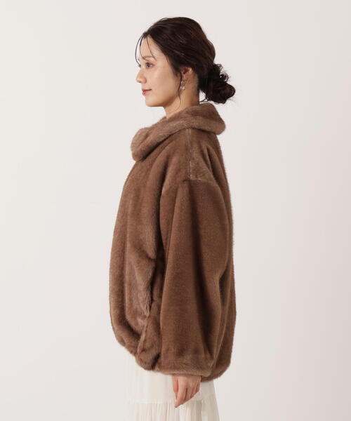 PROPORTION BODY DRESSING(プロポーションボディドレッシング)の「フェイクファーブルゾン / 1215255003(ブルゾン・レディース・ブラウン/グレー・MEDIUM/SMALL)」の6枚目の写真