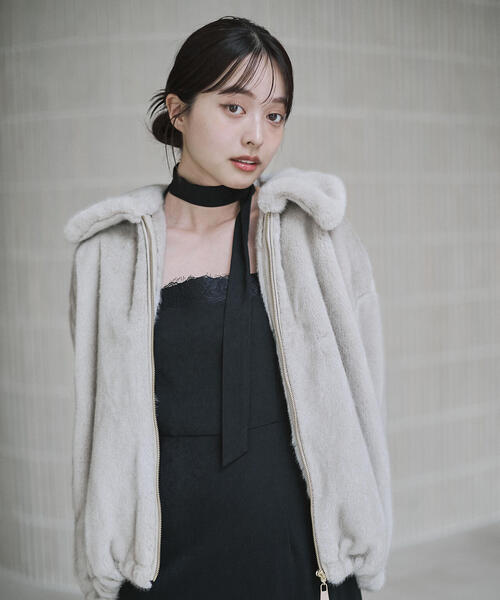 PROPORTION BODY DRESSING(プロポーションボディドレッシング)の「フェイクファーブルゾン / 1215255003(ブルゾン・レディース・ブラウン/グレー・MEDIUM/SMALL)」の2枚目の写真