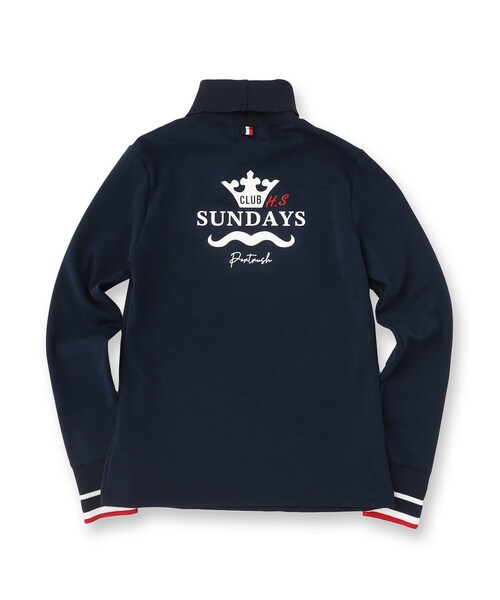 adabat（アダバット）の「【新レーベル ADABAT NAVY】せとはるコラボ モックT（Tシャツ/カットソー・レディース・ネイビー/ホワイト系・42/40/38/36）」の8枚目の写真