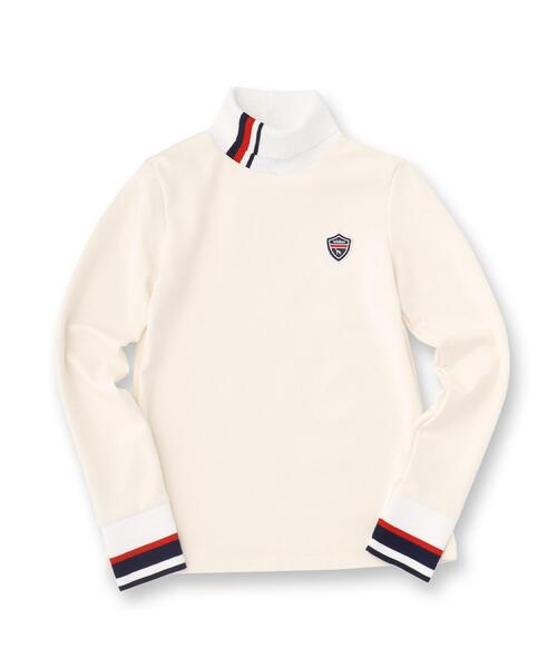 adabat（アダバット）の「【新レーベル ADABAT NAVY】せとはるコラボ モックT（Tシャツ/カットソー・レディース・ネイビー/ホワイト系・42/40/38/36）」の3枚目の写真