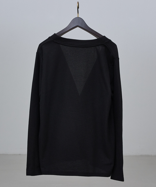 ABAHOUSE GRAY（アバハウスグレイ）の「ダブルジャージ 鹿の子 ワンボタンカーディガン（カーディガン/ボレロ・メンズ・ネイビー/ブラック/グレイッシュベージュ/セージグリーン・48/46）」の7枚目の写真