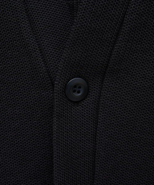 ABAHOUSE GRAY（アバハウスグレイ）の「ダブルジャージ 鹿の子 ワンボタンカーディガン（カーディガン/ボレロ・メンズ・ネイビー/ブラック/グレイッシュベージュ/セージグリーン・48/46）」の9枚目の写真