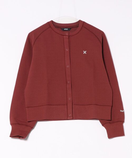 Hurley （ハーレー）の「【Hurley/ハーレー】レディースヘビーウェイトサーマルカーディガン　吸水速乾　THERMAL CARDIGAN（カーディガン/ボレロ・レディース・ブラック/オフホワイト/マルーン・SMALL/MEDIUM/LARGE）」の4枚目の写真