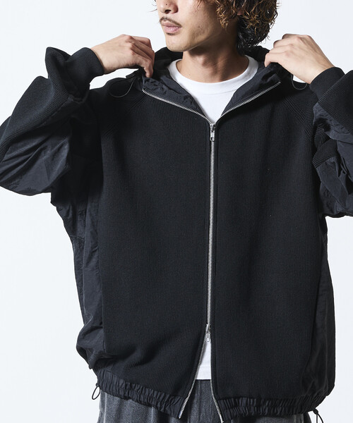 セール】限定展開 リラックスフィット ナイロン切り替え ドッキング