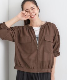 DRESKIP | 【S-LL】寒暖差のある時期に 大人上品なシアーブルゾン(ブルゾン)