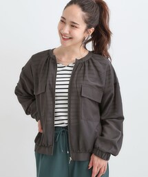 DRESKIP | 【S-LL】寒暖差のある時期に 大人上品なシアーブルゾン(ブルゾン)