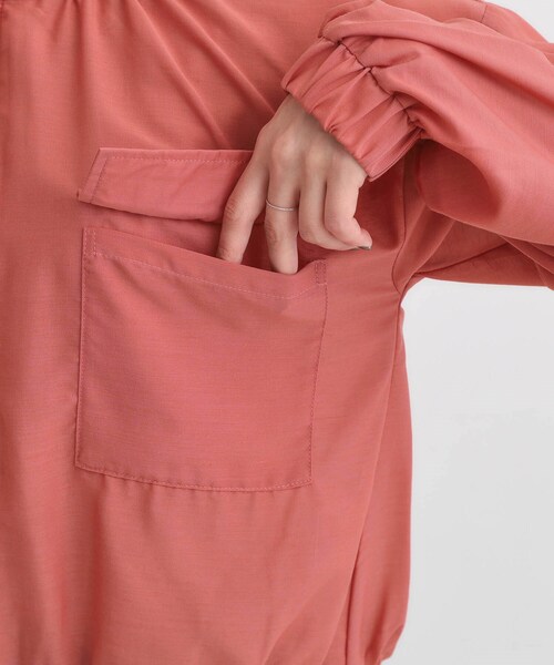 DRESKIP(ドレスキップ)の「【S-LL】寒暖差のある時期に 大人上品なシアーブルゾン(ブルゾン・レディース・チャコールグレー/ブラウン系/オレンジ・01/02/03/04)」の21枚目の写真