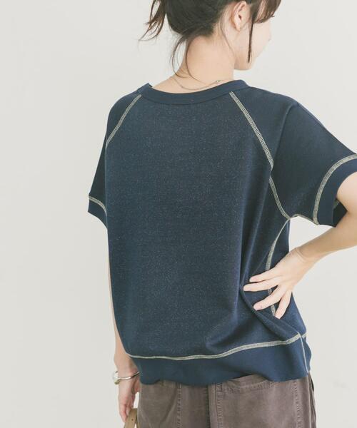 ITEMS URBANRESEARCH（アイテムズ アーバンリサーチ）の「ラメハンソデスウェットプルオーバー（スウェット・レディース・グレー/ネイビー/レッド系その他・FREE）」の3枚目の写真